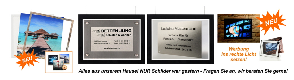 GuF Schilderfabrik - Gravurtechnik - Frstechnik - Drucktechnik -  LED-Technik - Werbetechnik im Westerwald WW Siegerland Mittelhessen Rhein-Main